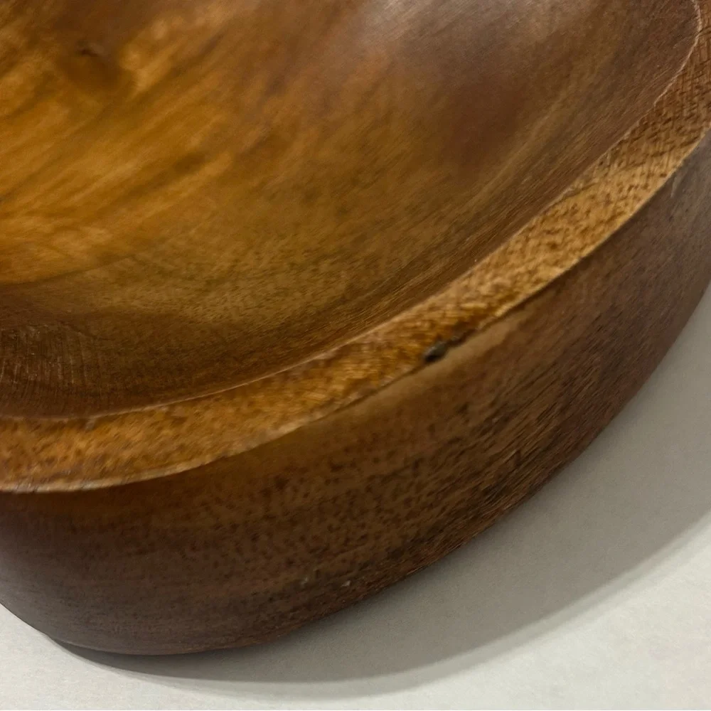 Hobby Lobby Mini Pumpkin Dough Bowl Carved Wood Fall Table Decor 6” NEW
